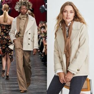 VERONICA BEARD Shirin Dickey Jacket Coat Light Oatmeal Sz XS